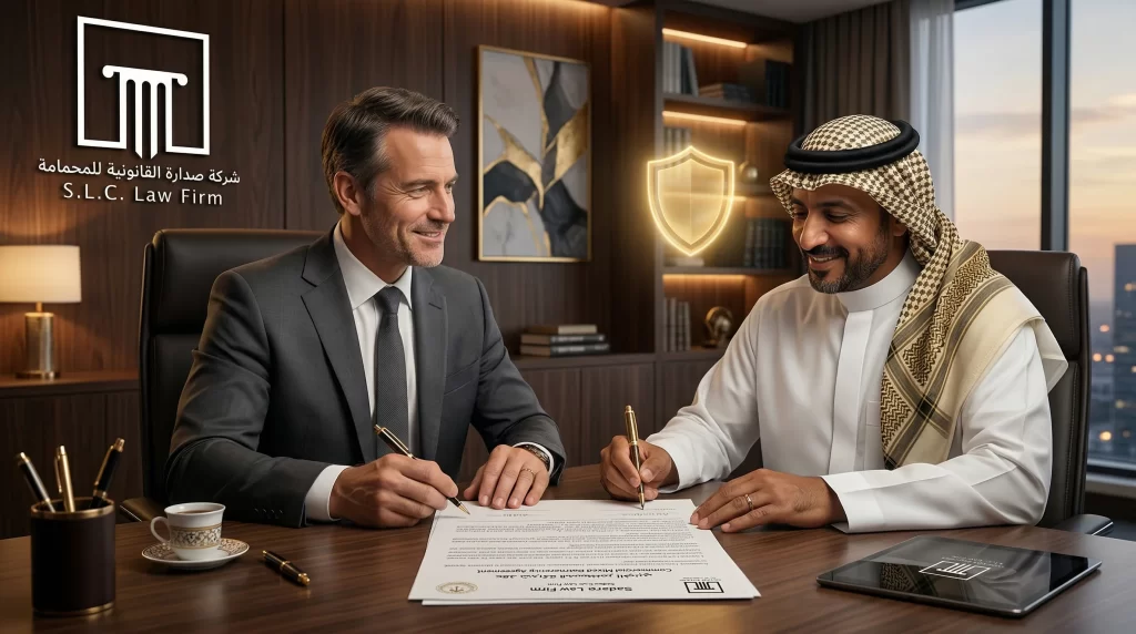 محامي صياغة عقود شراكة المستثمر الأجنبي مع السعودي لتجنب التستر التجاري - شركة صدارة للمحاماة.